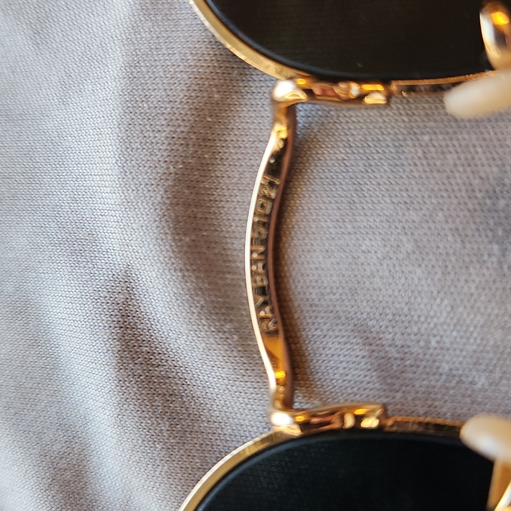 Ray-Ban RB3548N Gold Hexagonal Sunglasses 51mm Made in Italy - Picture 6 of 17